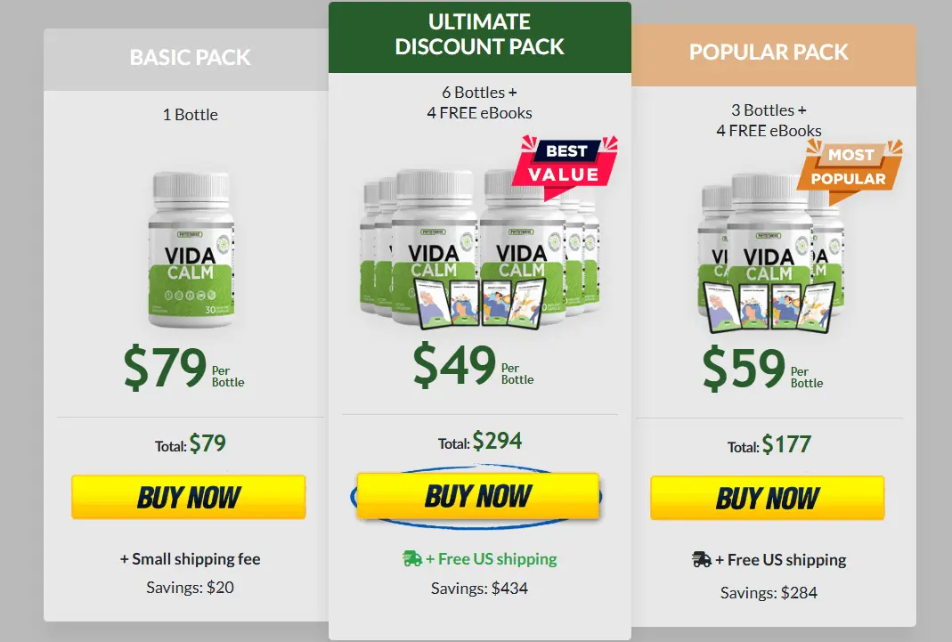 vidacalm price